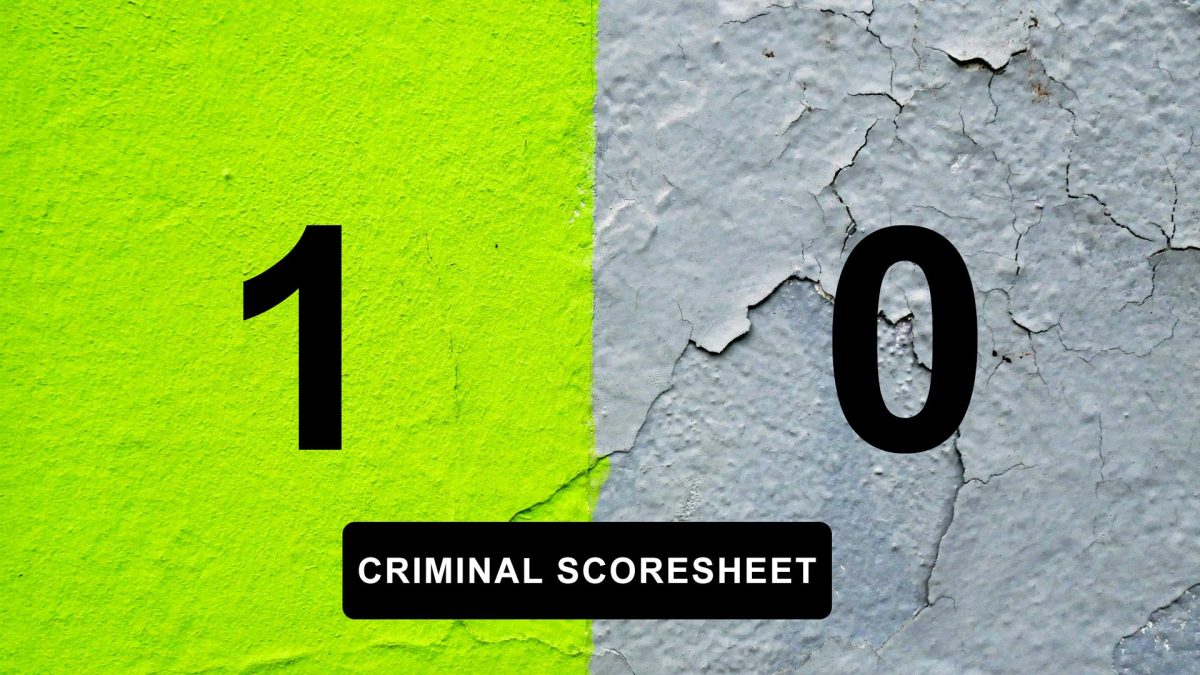criminal scoresheet artistic illustration